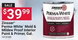 Ace Hardware Zinsser Perma-White Mold & Mildew Proof Interior Paint & Primer, Gal offer