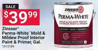 Ace Hardware Zinsser Perma-White Mold & Mildew Proof Interior Paint & Primer, Gal offer