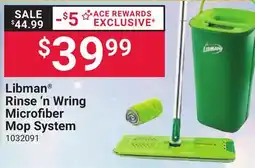 Ace Hardware Libman Rinse'n Wring Microfiber Mop System offer
