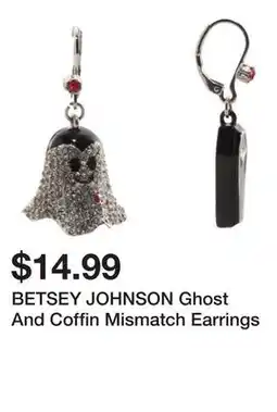 Marshalls BETSEY JOHNSON Ghost And Coffin Mismatch Earrings offer