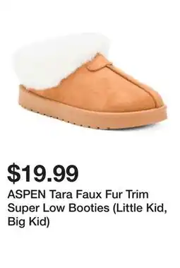 Marshalls ASPEN Tara Faux Fur Trim Super Low Booties (Little Kid, Big Kid) offer