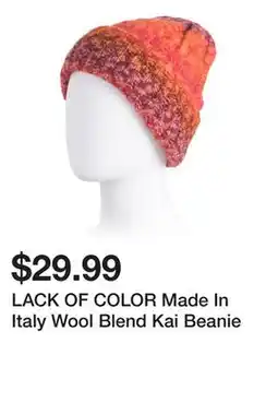Marshalls LACK OF COLOR Made In Italy Wool Blend Kai Beanie offer