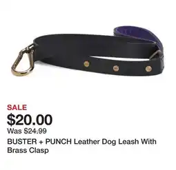 Marshalls BUSTER + PUNCH Leather Dog Leash With Brass Clasp offer