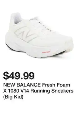 Marshalls NEW BALANCE Fresh Foam X 1080 V14 Running Sneakers (Big Kid) offer
