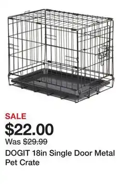 Marshalls DOGIT 18in Single Door Metal Pet Crate offer