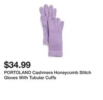 Marshalls PORTOLANO Cashmere Honeycomb Stitch Gloves With Tubular Cuffs offer