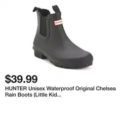 Marshalls HUNTER Unisex Waterproof Original Chelsea Rain Boots (Little Kid Big Kid) offer