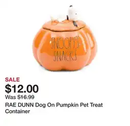 Marshalls RAE DUNN Dog On Pumpkin Pet Treat Container offer