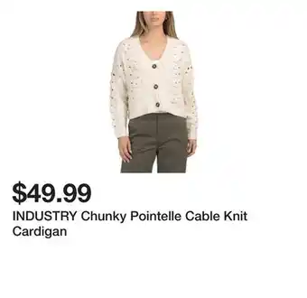 Marshalls INDUSTRY Chunky Pointelle Cable Knit Cardigan offer