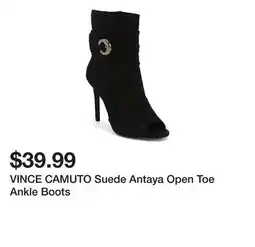 Marshalls VINCE CAMUTO Suede Antaya Open Toe Ankle Boots offer
