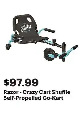 Best Buy Razor - Crazy Cart Shuffle Self-Propelled Go-Kart offer