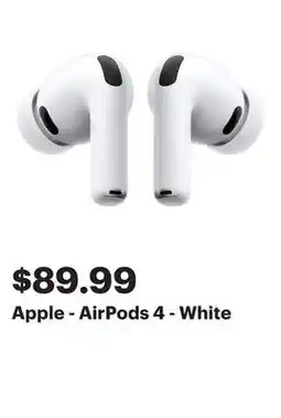 Best Buy Apple - AirPods 4 - White offer