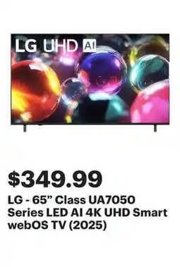 Best Buy LG - 65 Class UA7050 Series LED AI 4K UHD Smart webOS TV (2025) offer