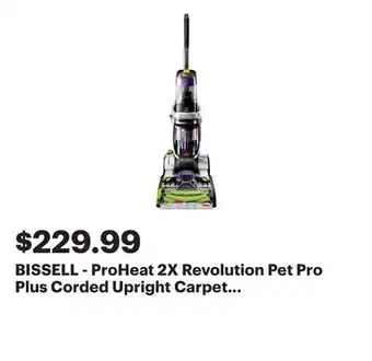 Best Buy BISSELL - ProHeat 2X Revolution Pet Pro Plus Corded Upright Carpet Deep Cleaner - silver/purple offer