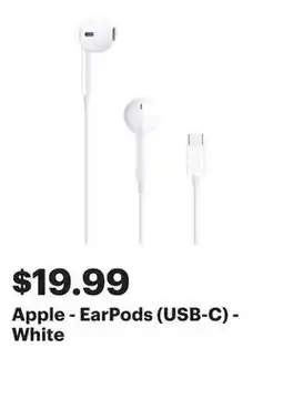 Best Buy Apple - EarPods (USB-C) - White offer