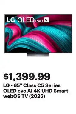 Best Buy LG - 65 Class C5 Series OLED evo AI 4K UHD Smart webOS TV (2025) offer