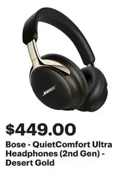 Best Buy Bose - QuietComfort Ultra Headphones (2nd Gen) - Desert Gold offer