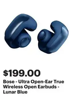 Best Buy Bose - Ultra Open-Ear True Wireless Open Earbuds - Lunar Blue offer