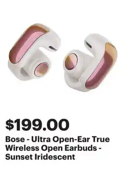 Best Buy Bose - Ultra Open-Ear True Wireless Open Earbuds - Sunset Iridescent offer