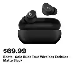 Best Buy Beats - Solo Buds True Wireless Earbuds - Matte Black offer