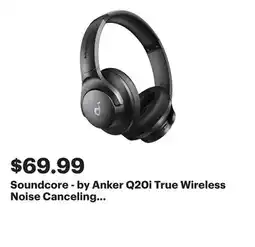 Best Buy Soundcore - by Anker Q20i True Wireless Noise Canceling Over-the-Ear Headphones - Black offer