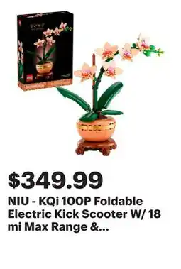 Best Buy NIU - KQi 100P Foldable Electric Kick Scooter W/ 18 mi Max Range & 17.4 mph Max Speed - Gray offer