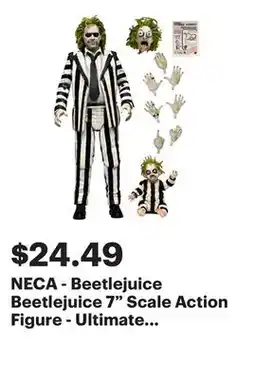 Best Buy NECA - Beetlejuice Beetlejuice 7 Scale Action Figure - Ultimate Striped Suit offer
