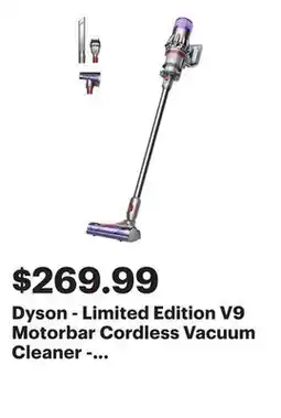 Best Buy Dyson - Limited Edition V9 Motorbar Cordless Vacuum Cleaner - Sprayed Dark Nickel / Gloss Nickel offer