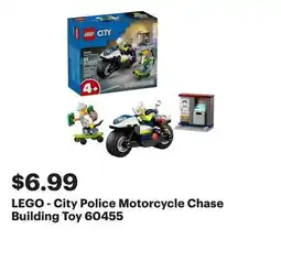 Best Buy LEGO - City Police Motorcycle Chase Building Toy 60455 offer