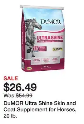 Tractor Supply Company DuMOR Ultra Shine Skin and Coat Supplement for Horses, 20 lb offer