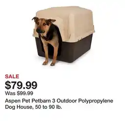 Tractor Supply Company Aspen Pet Petbarn 3 Outdoor Polypropylene Dog House, 50 to 90 lb offer
