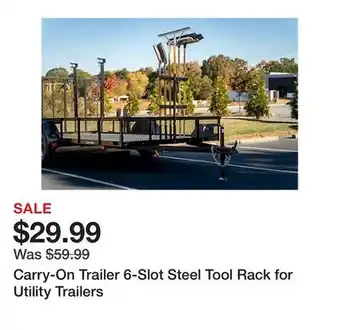 Tractor Supply Company Carry-On Trailer 6-Slot Steel Tool Rack for Utility Trailers offer