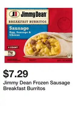 Wegmans Jimmy Dean Frozen Sausage Breakfast Burritos offer