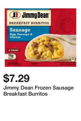 Wegmans Jimmy Dean Frozen Sausage Breakfast Burritos offer