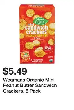 Wegmans Wegmans Organic Mini Peanut Butter Sandwich Crackers, 8 Pack offer