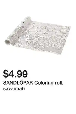 Ikea SANDLÖPAR Coloring roll, savannah offer