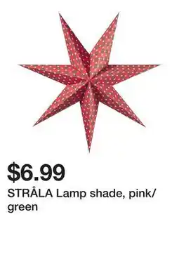 Ikea STRÅLA Lamp shade, pink/green offer