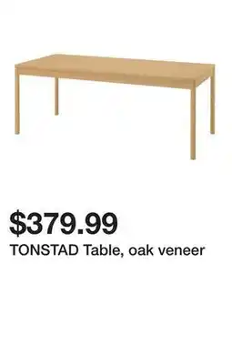 Ikea TONSTAD Table, oak veneer offer