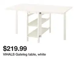 Ikea VIHALS Gateleg table, white offer