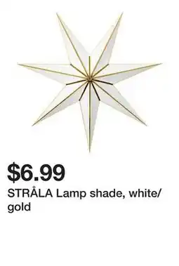 Ikea STRÅLA Lamp shade, white/gold offer