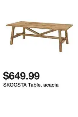 Ikea SKOGSTA Table, acacia offer
