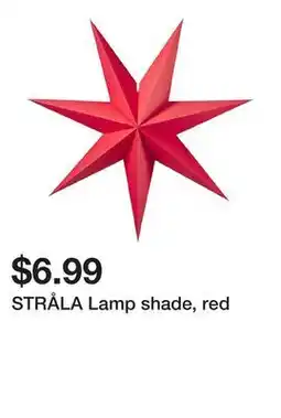Ikea STRÅLA Lamp shade, red offer