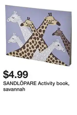 Ikea SANDLÖPARE Activity book, savannah offer