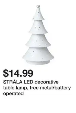 Ikea STRÅLA LED decorative table lamp, tree metal/battery operated offer