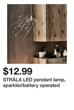 Ikea STRÅLA LED pendant lamp, sparkler/battery operated offer