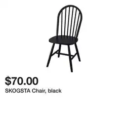 Ikea SKOGSTA Chair, black offer