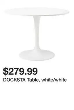 Ikea DOCKSTA Table, white/white offer