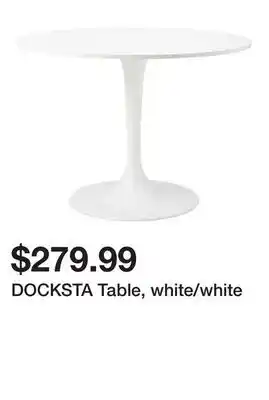 Ikea DOCKSTA Table, white/white offer