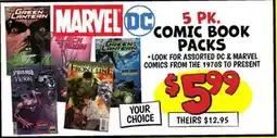Ollie's 5 PK. COMIC BOOK PACKS offer