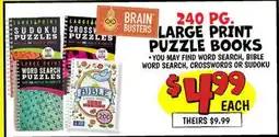 Ollie's LARGE PRINT PUZZLES BOOKS offer